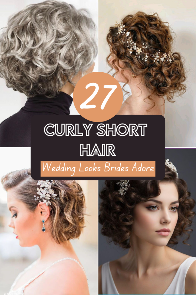 27 Curly Short Hair Wedding Looks Brides Adore