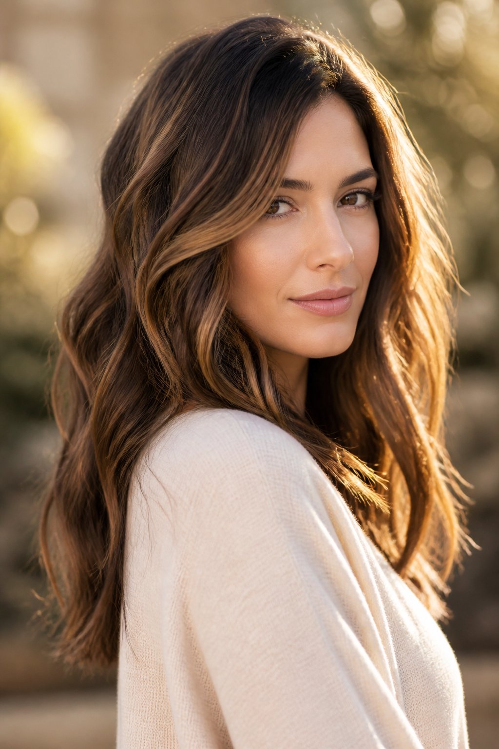 mocha brown hair with caramel highlights