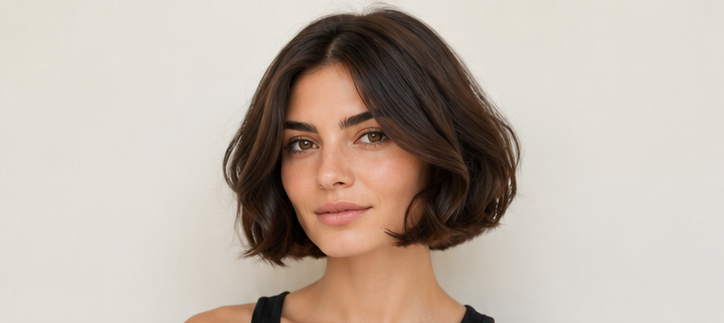 Realistic AI female image matching the classic italian bob.