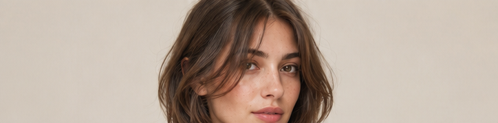 Realistic AI female image matching the italian bob with face-framing pieces.