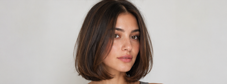 Realistic AI female image matching the long italian bob.