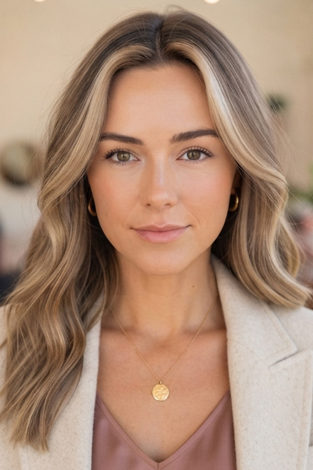 Balayage offers a soft, hand-painted approach to teddy bear bronde, resulting in a seamless, blended finish.