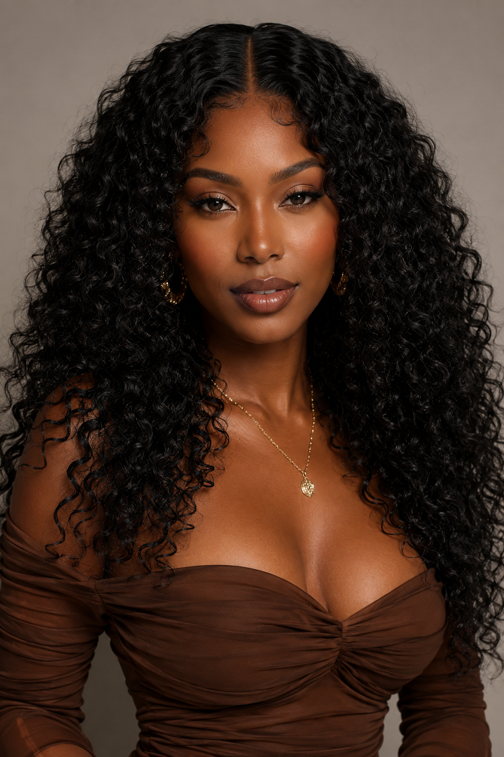 23. Curly Weave for Oval Face