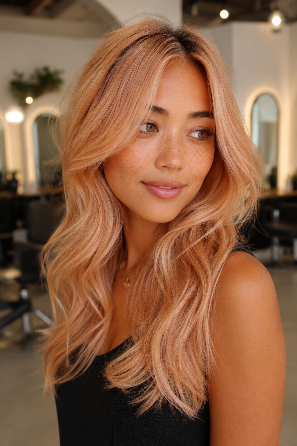 Apricot blonde blends blonde with soft peach tones for a fresh, youthful finish that's perfect for the warmer season.