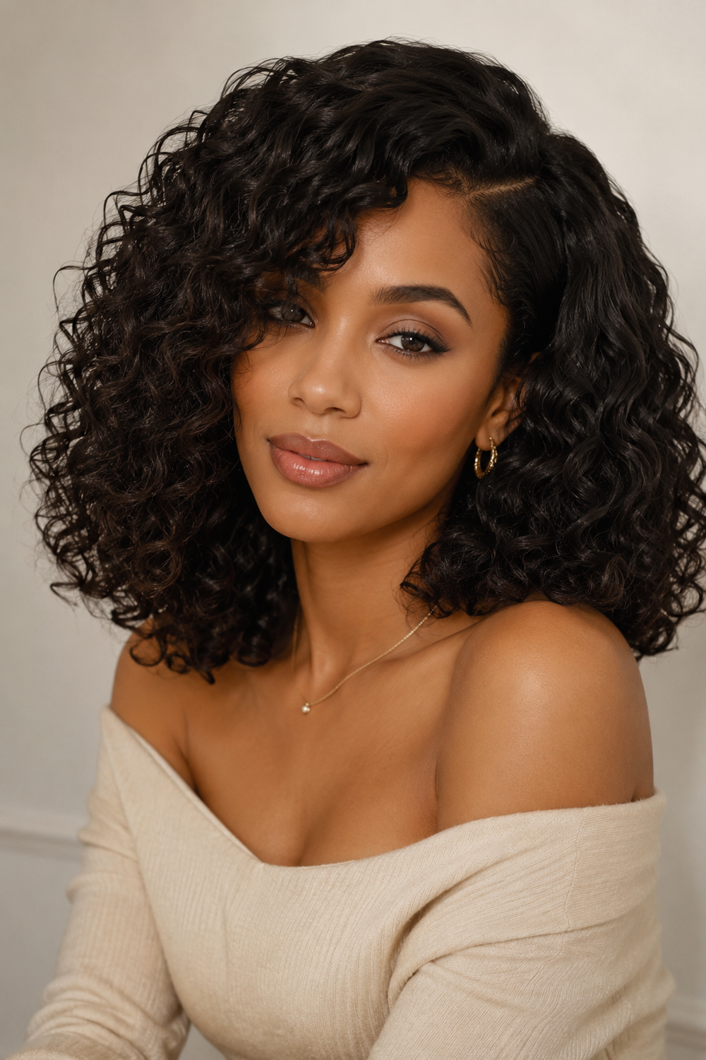 30. Curly Weave Shoulder Length