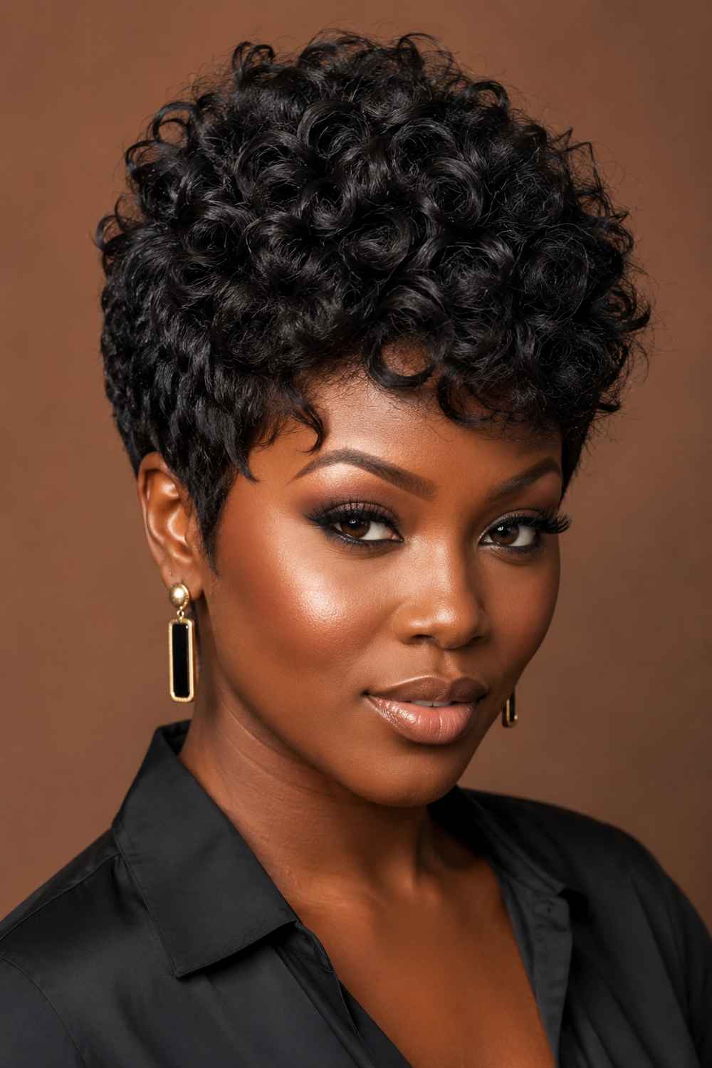7. Curly Pixie Weave