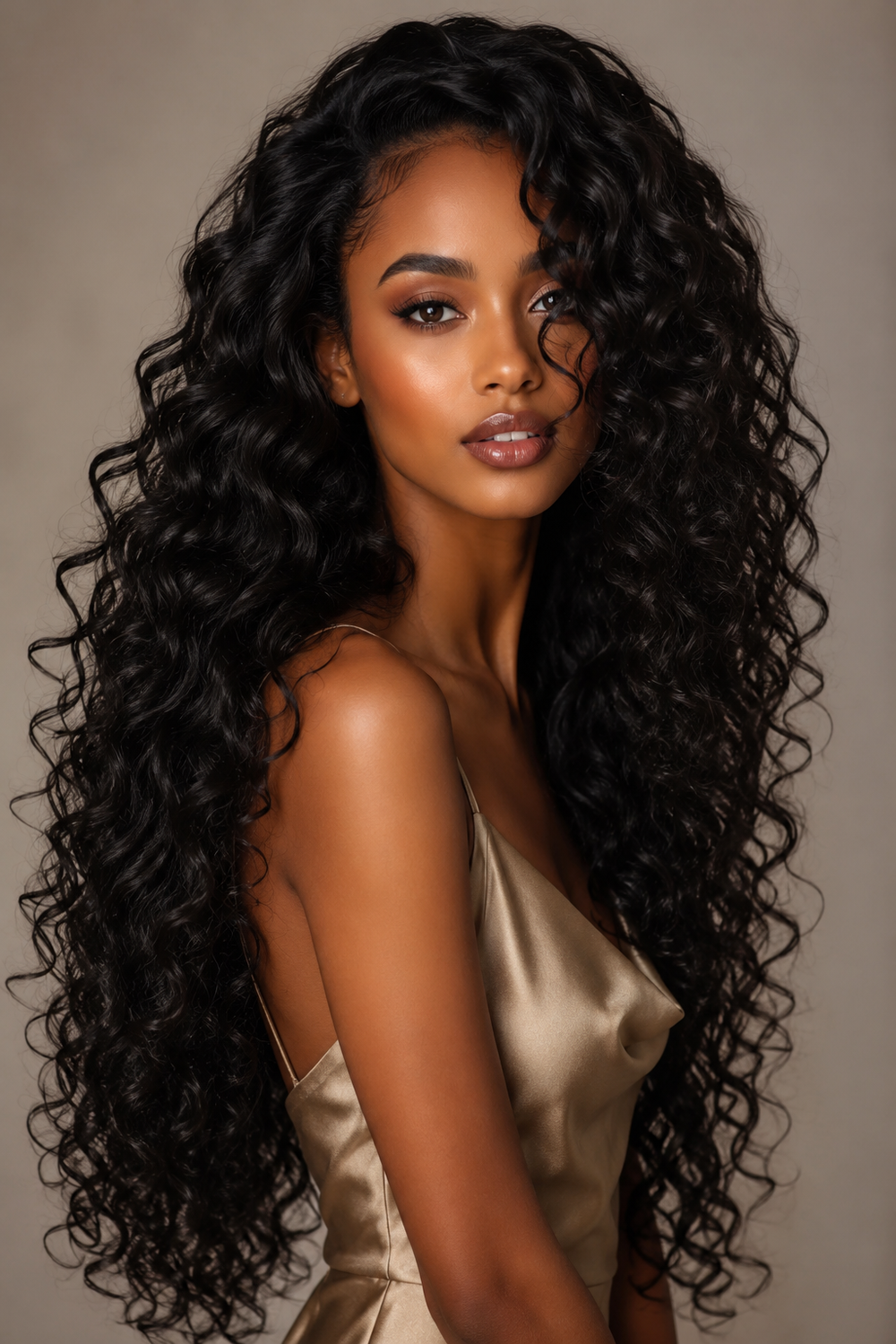 8. Long Curly Weave
