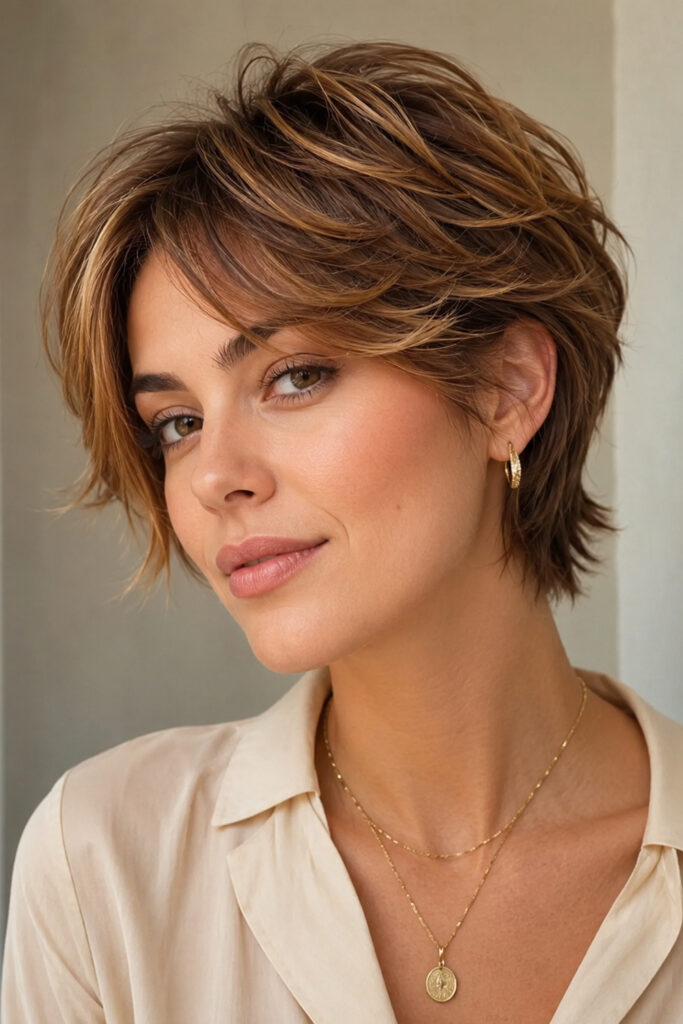 The bixie combines the structure of a bob with the lightness of a pixie.