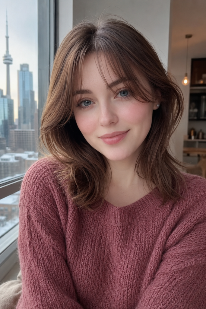 Heart-shaped faces typically feature a wider forehead and a more delicate, narrower chin.