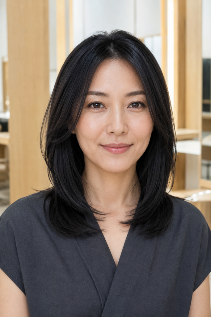 Oval faces can successfully wear almost every length and style of face-framing layer.