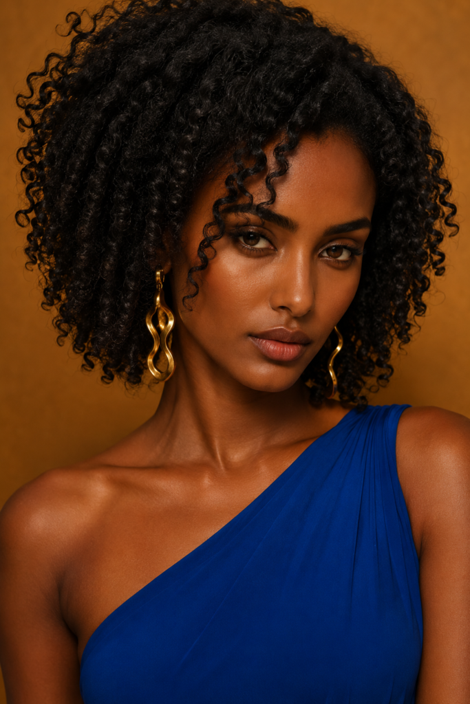 Diamond-shaped faces often feature prominent cheekbones with a narrower forehead and jawline.