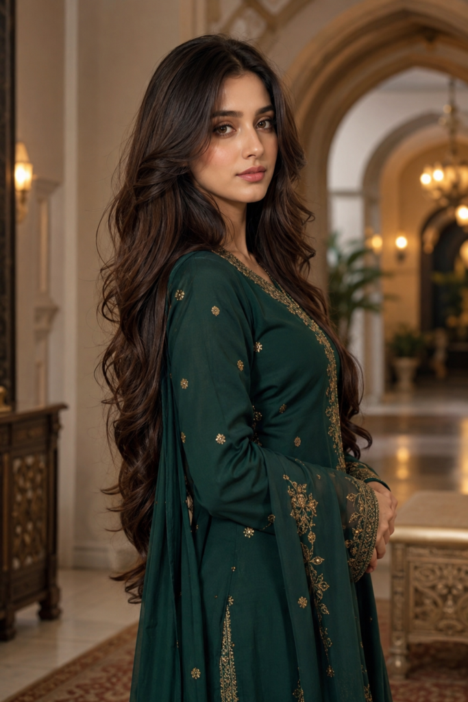 Long hair can appear heavy when it lacks visible shaping around the face.
