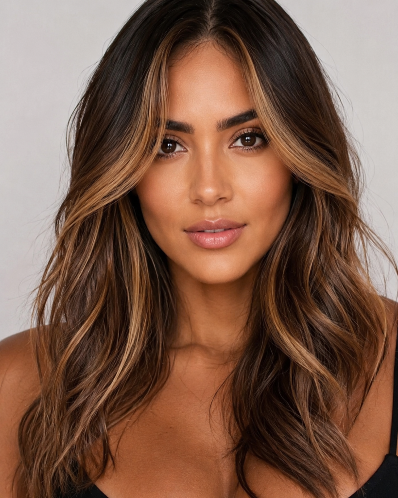 The "money piece" trend, face-framing highlights placed strategically around the front of the face.