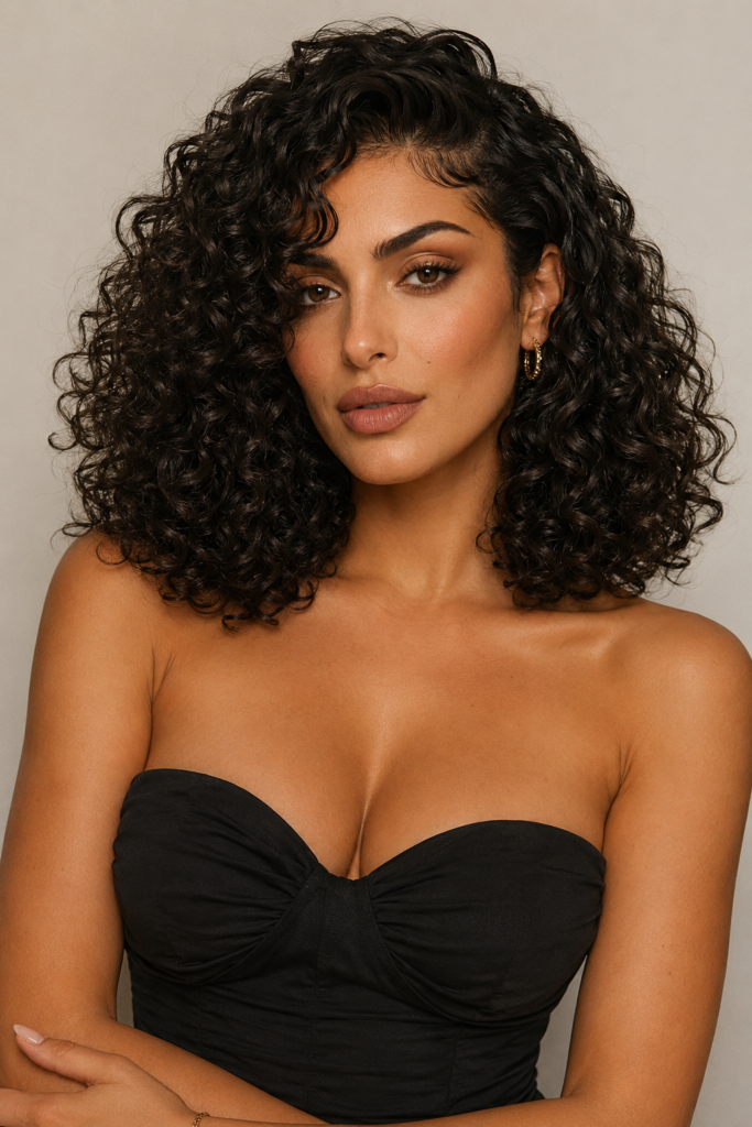 The classic curly weave features soft, bouncy curls that mimic natural hair texture beautifully.