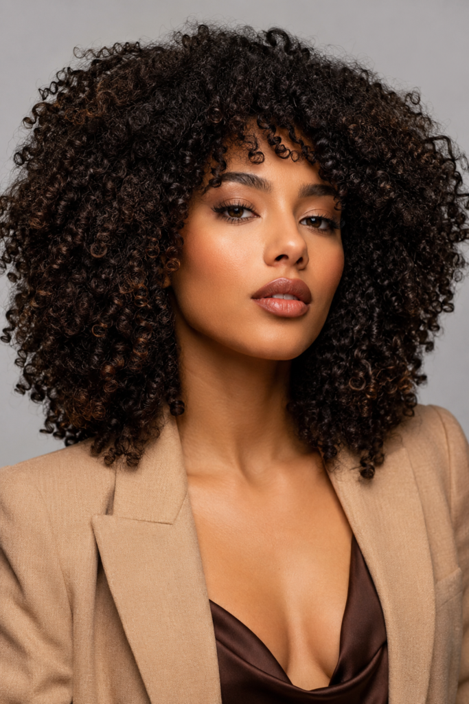 Tight coily weaves feature small, springy curls that create maximum volume and texture. 