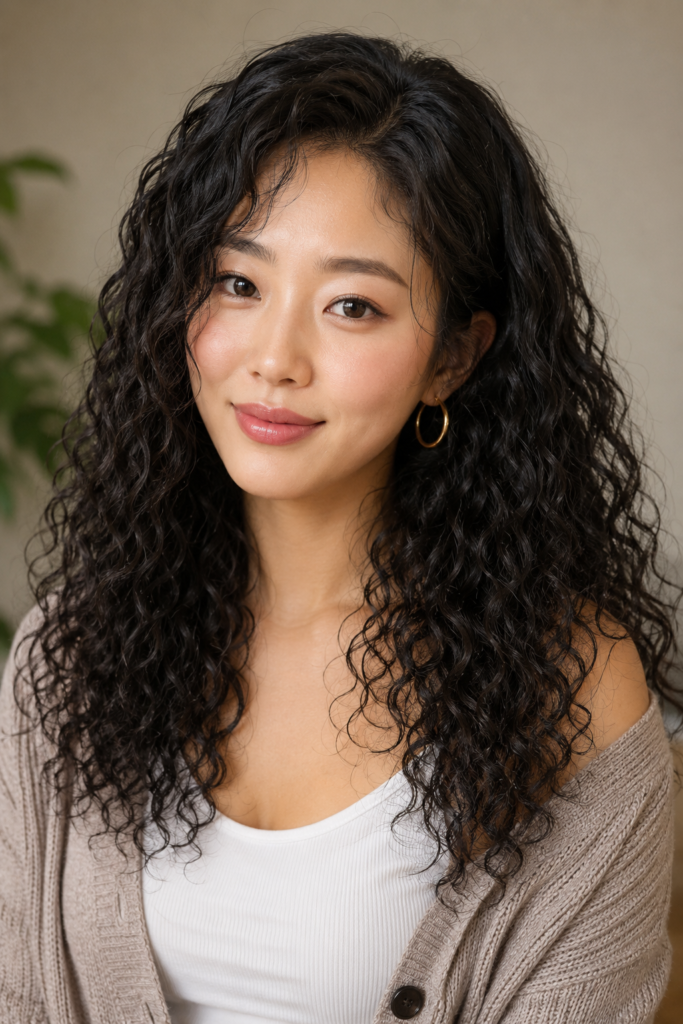 Low-maintenance, effortless curls make this style perfect for daily wear without sacrificing glam. 