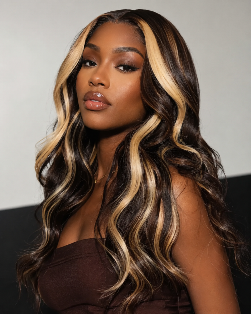 Chunky highlights, thicker, more defined streaks of color rather than fine, subtle pieces, are making a major comeback.