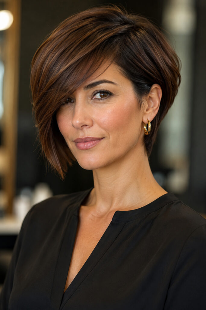 The pixie bob offers the softness of a short bob with the easy shape of a pixie.