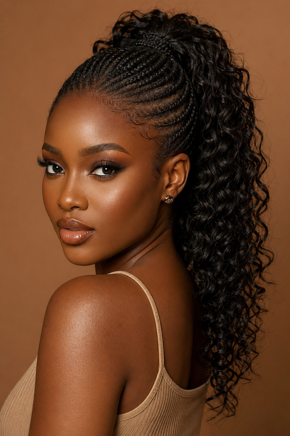 Curly Braided Ponytail hairstyle
