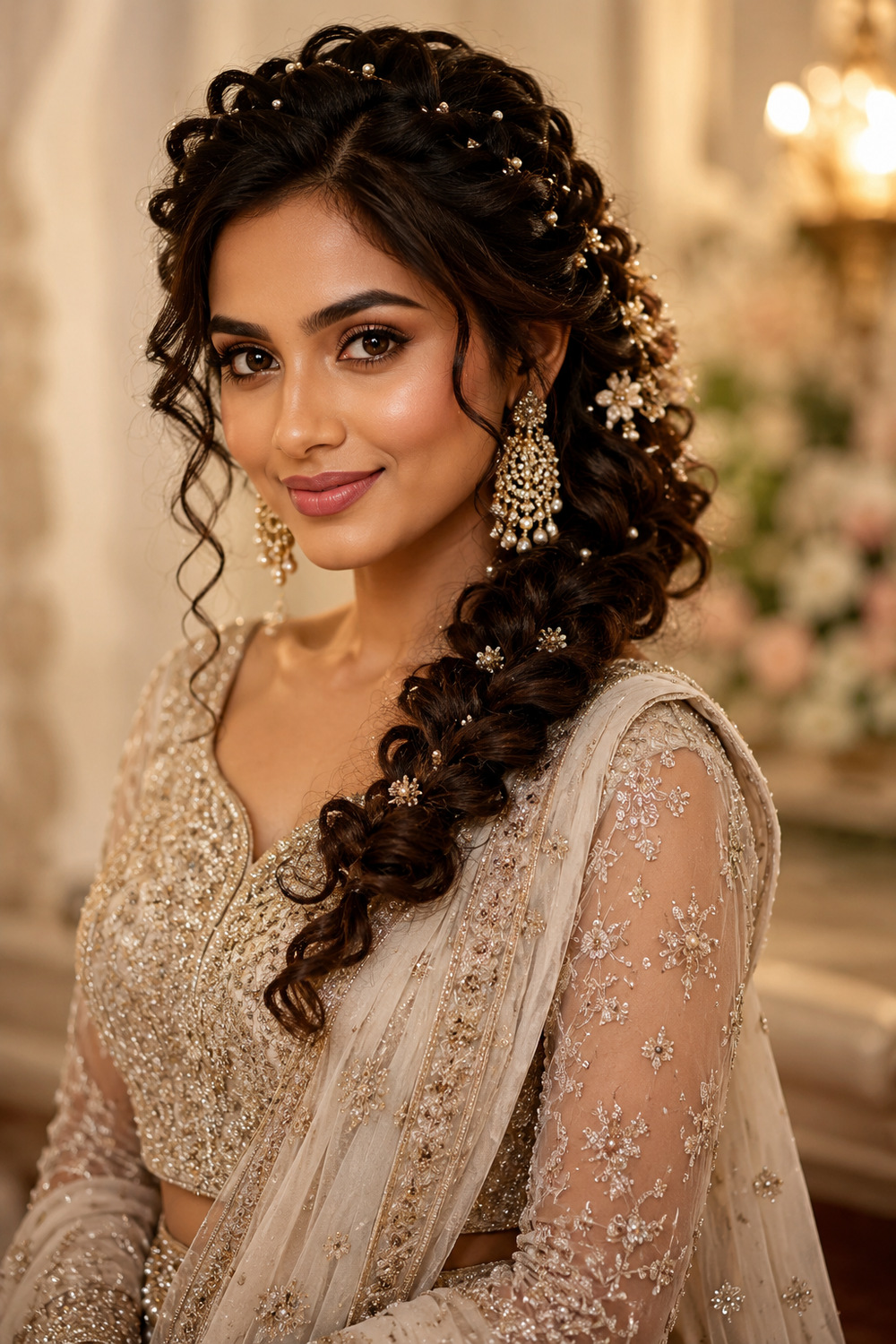 Curly Braids for Wedding hairstyle