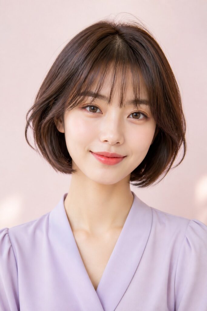 Wispy bangs are soft, lightweight, and less dense than traditional full bangs.