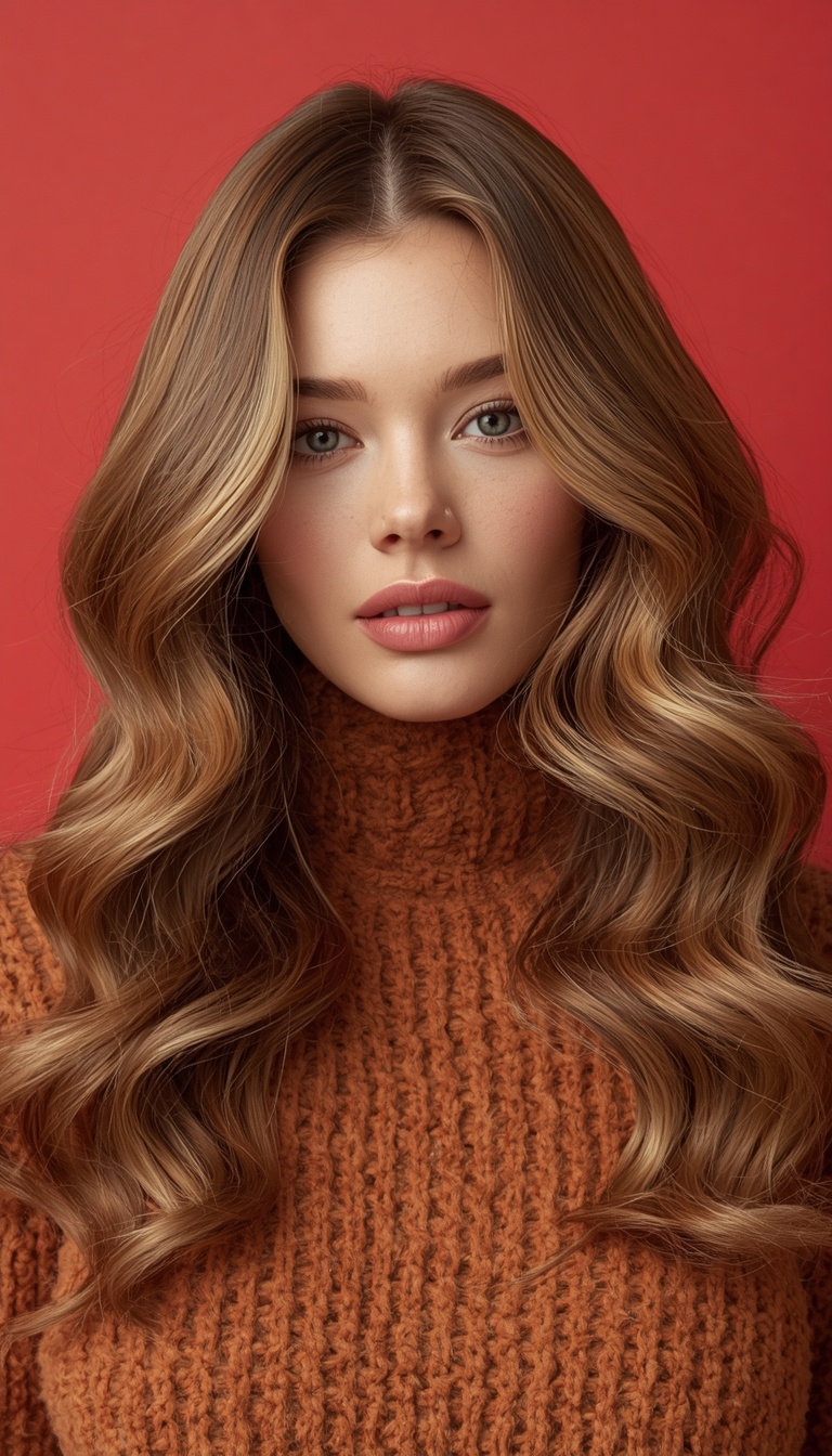 Soft waves are one of the best ways to let teddy bear bronde shine, since the texture helps the different tones catch the light.