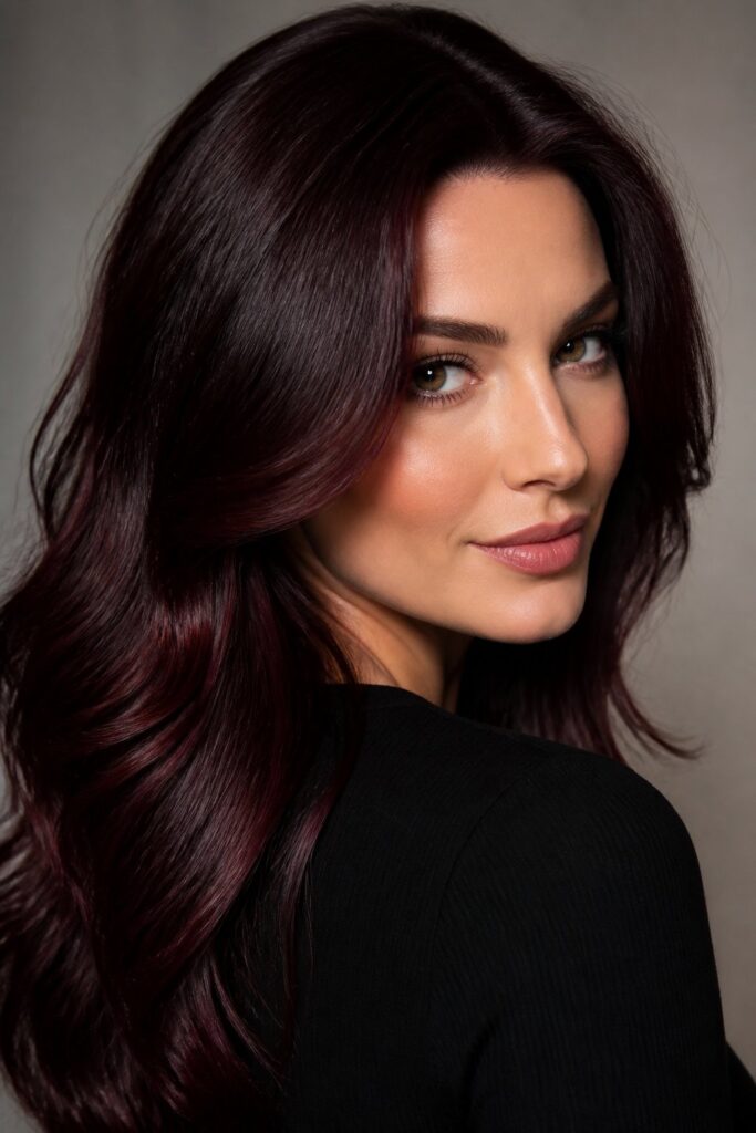 Deep Burgundy Wine blends near-black with a wine-red undertone that only reveals its depth in direct light.