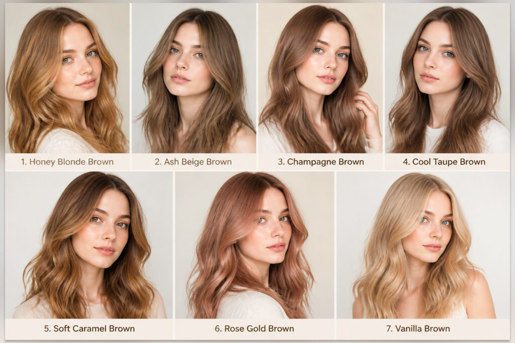 Fair skin needs light brown shades that add warmth or softness without looking harsh against a pale complexion.