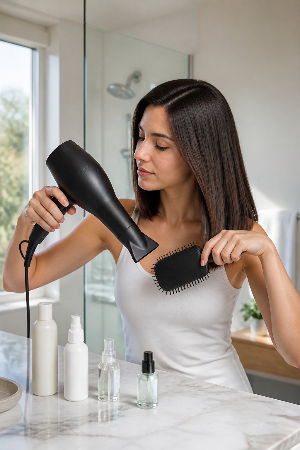 Straight and fine hair can become limp when you use heavy oils, thick creams, or too much conditioner.