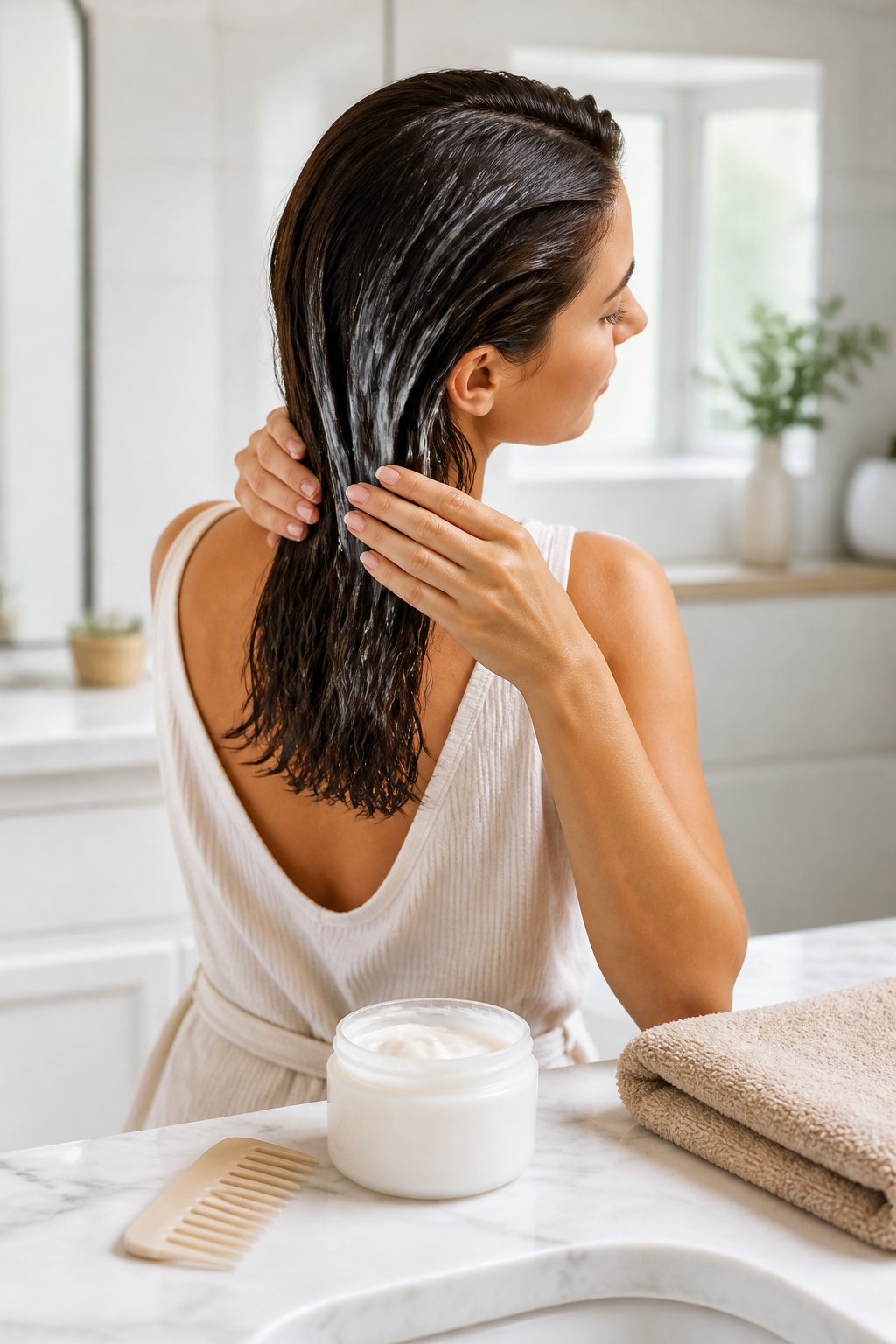 Use a deep conditioner or hair mask once a week when humidity leaves your hair dry, tangled, or rough.