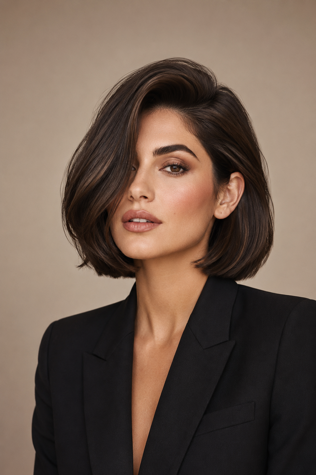 A deep side part creates noticeable lift and instant glamour.