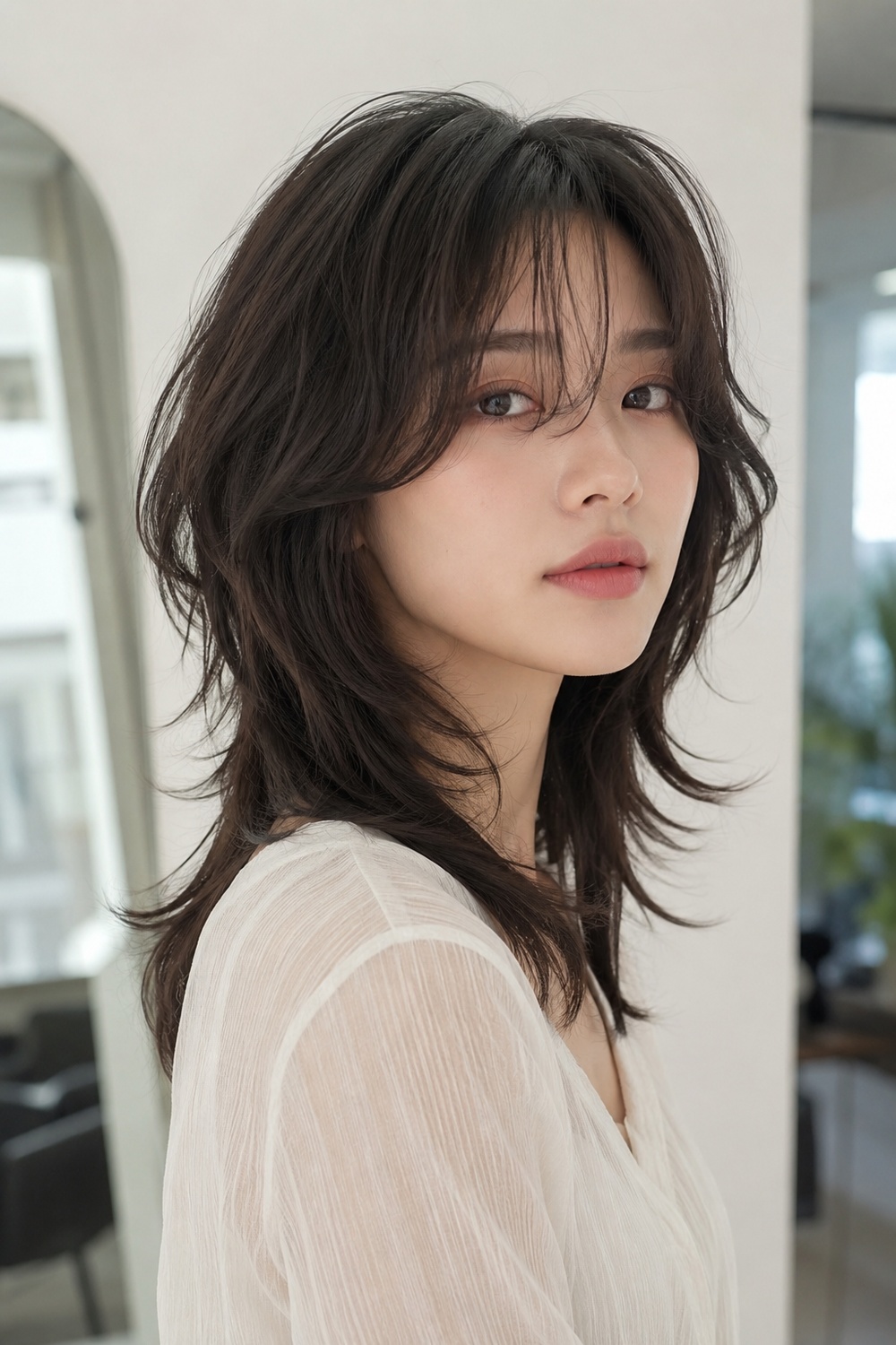 Curtain Bangs (Korean Style), matching the hairstyle described in this section.
