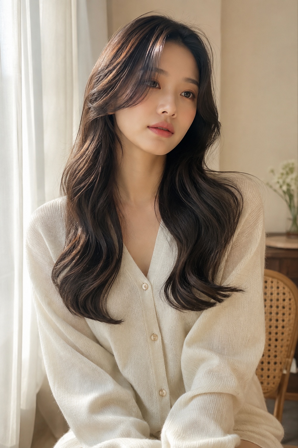 Korean Soft Waves, matching the hairstyle described in this section.