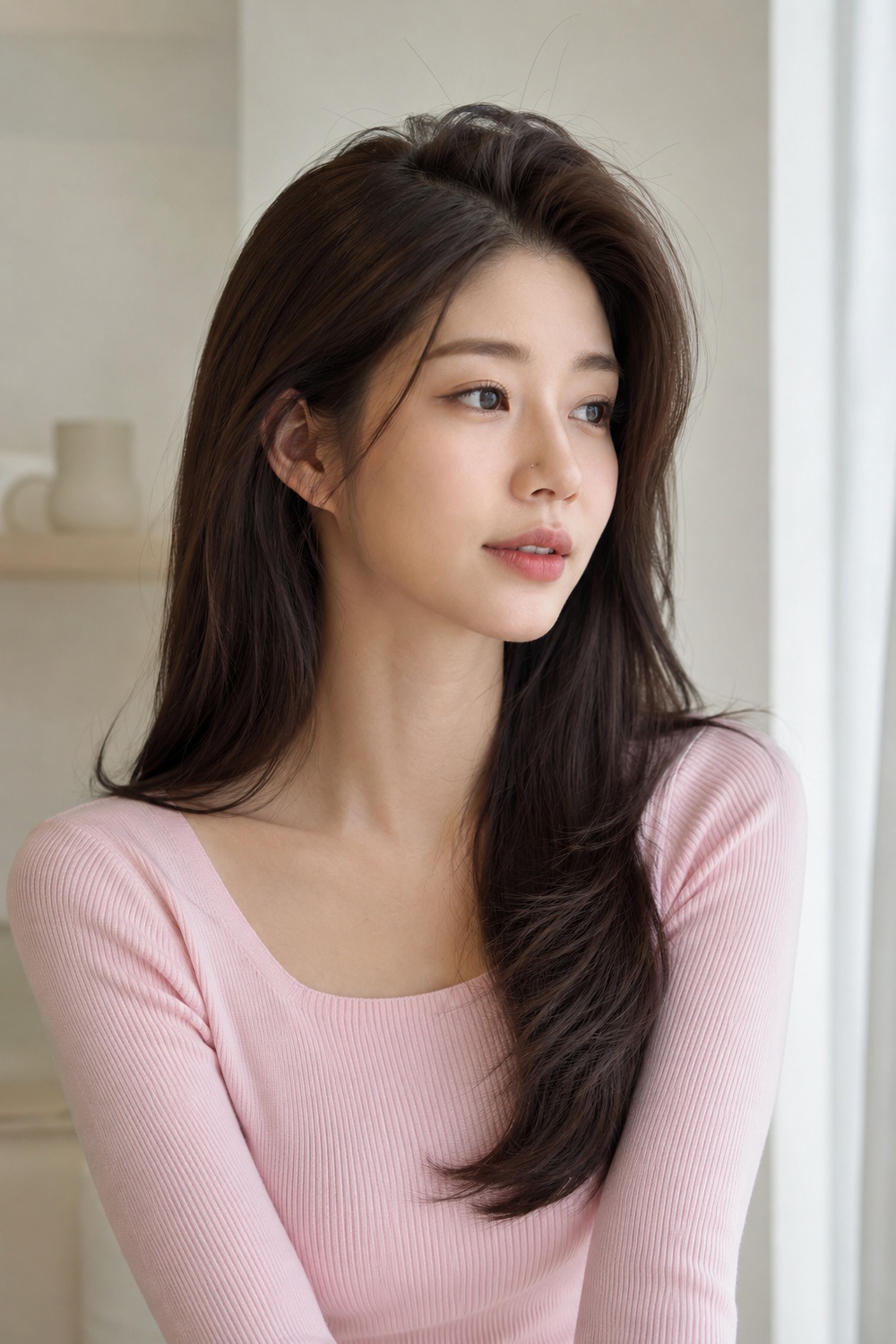 Korean Root/Volume Perm, matching the hairstyle described in this section.