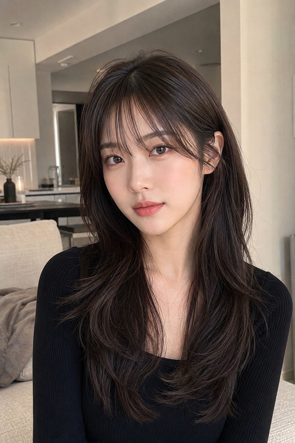 Korean A-Line Bob, matching the hairstyle described in this section.