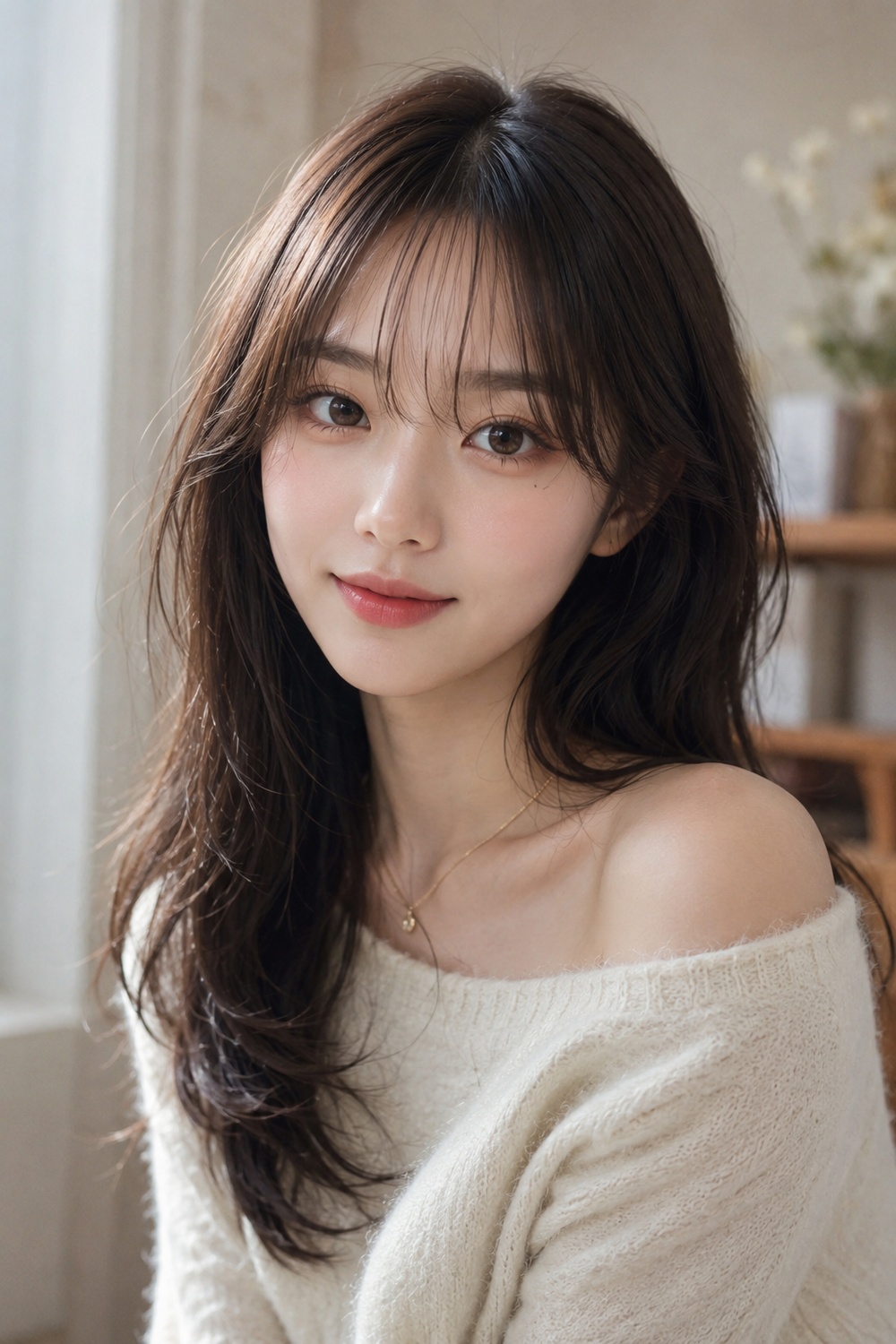 See-Through Bangs, matching the hairstyle described in this section.