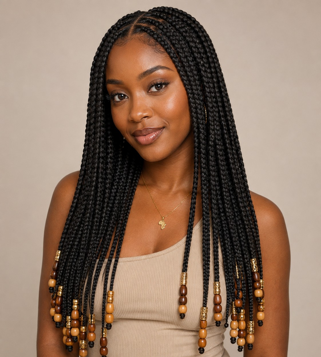 Adding beads to knotless braids brings movement, sound, and a playful pop of personality to any braided look.