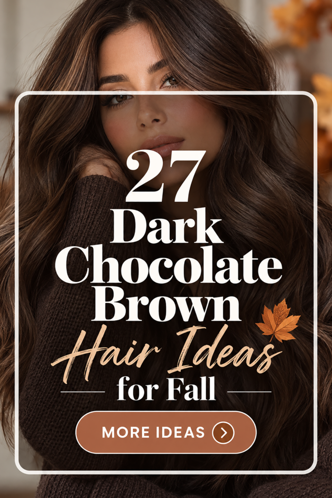 27 Dark Chocolate Brown Hair Ideas for Fall
