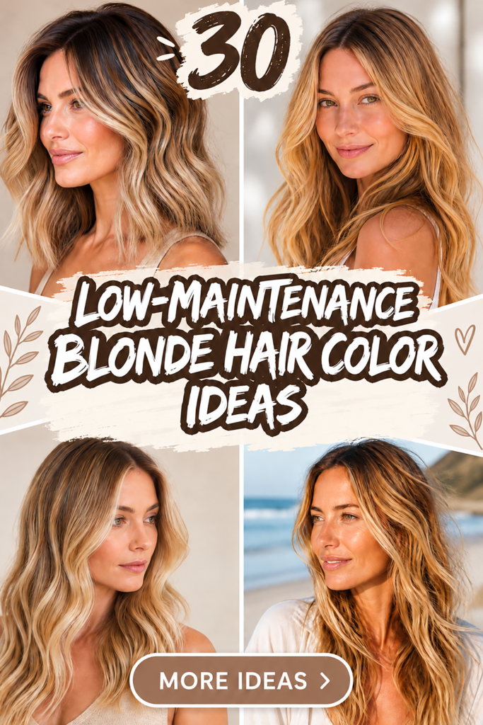 30 Beautiful Low-Maintenance Blonde Hair Color Ideas