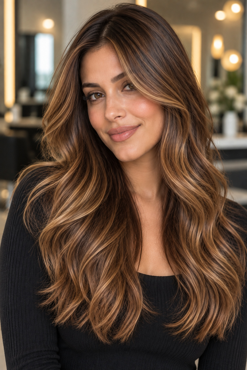 Caramel Brunette Ombre - caramel brunette hair color example
