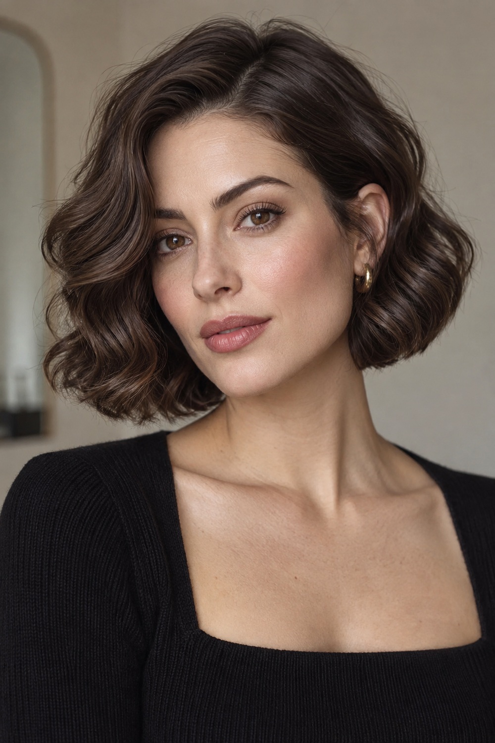 Classic Wavy Bob: AI-generated portrait showing the hairstyle described in this section.