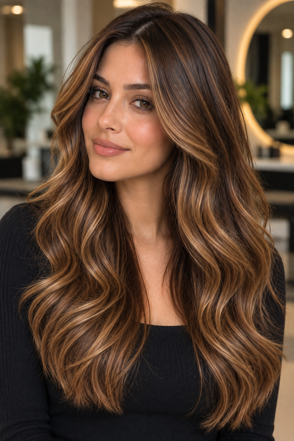 Espresso Brown With Caramel Dimension - caramel brunette hair color example