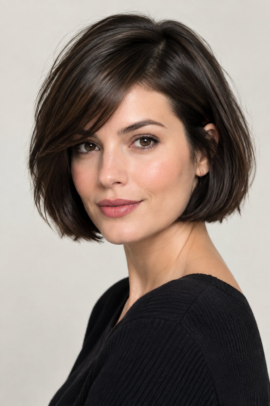 French Bob with Side Part – A side part gives the cut a slightly more glamorous and grown-up feel.