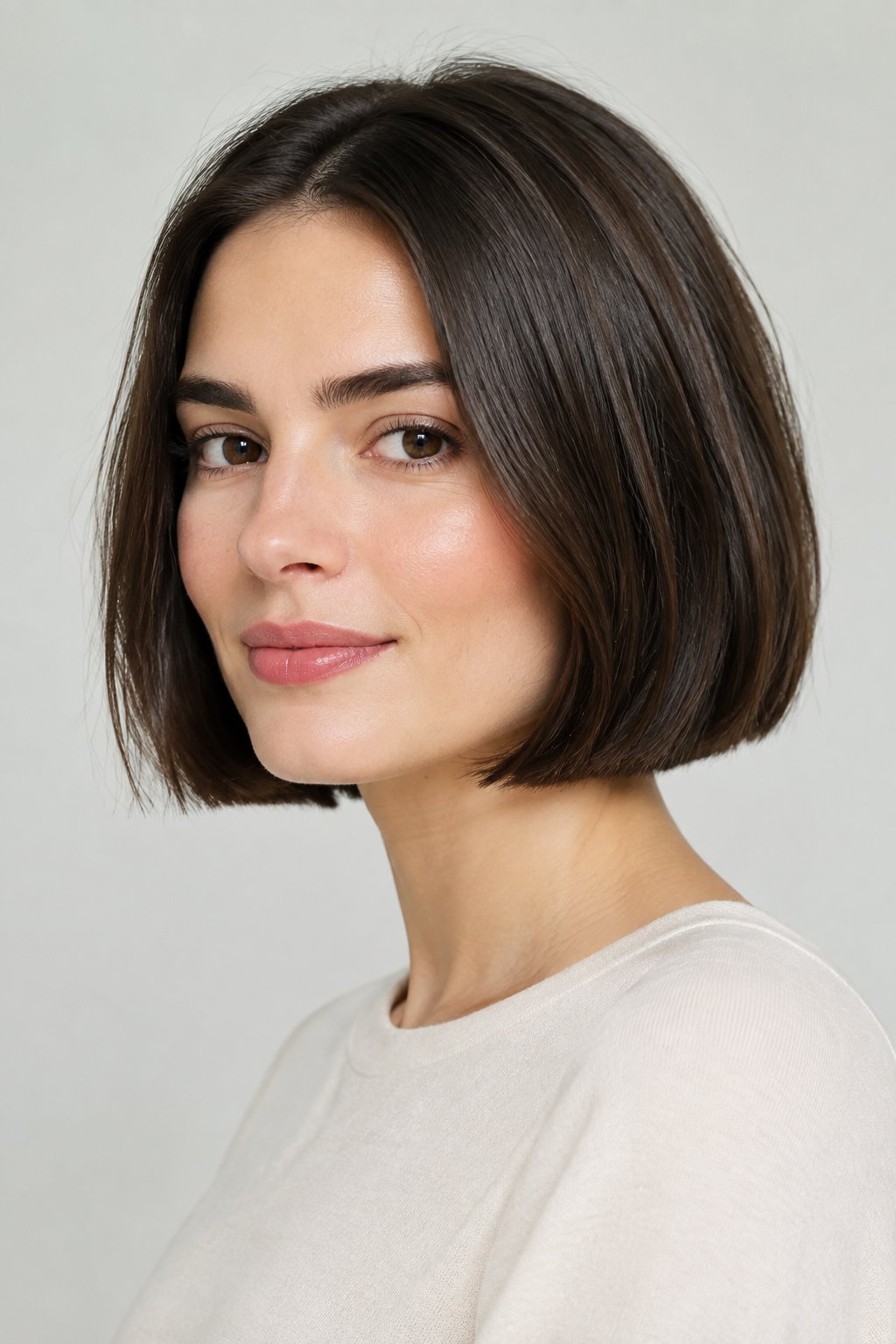 Minimalist French Bob – Clean lines and understated styling make this version timeless and modern.