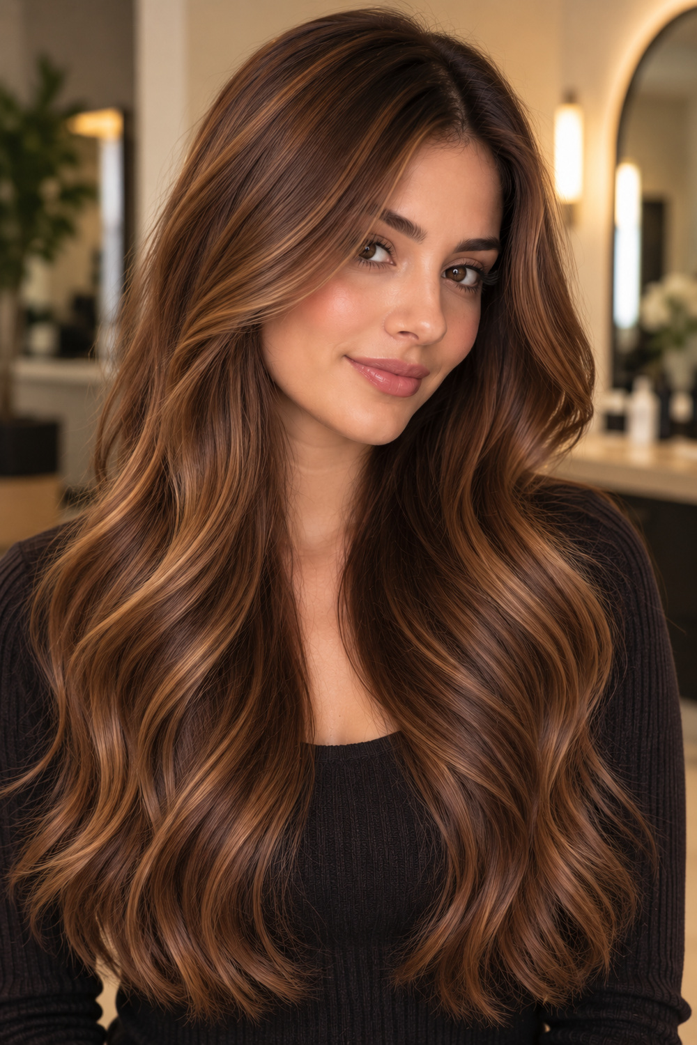 Toffee Caramel Brunette - caramel brunette hair color example