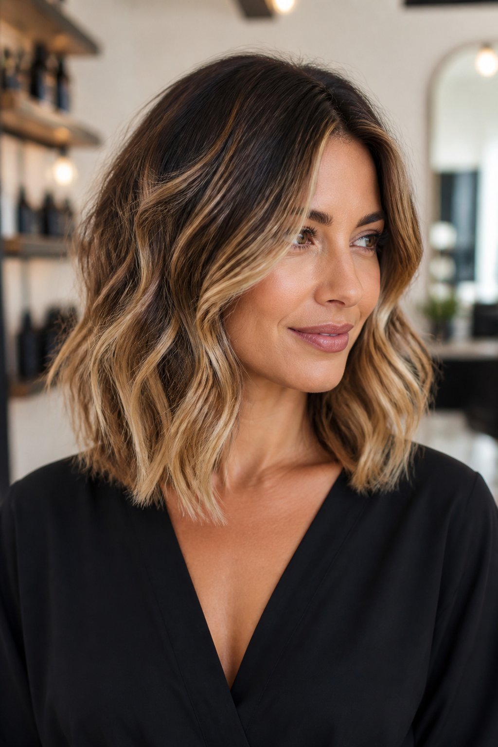 Balayage adds hand-painted, sun-kissed highlights that grow out naturally without harsh regrowth lines.