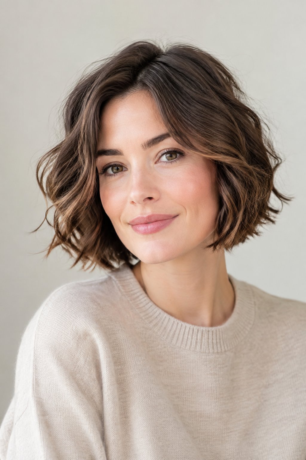 Wavy French Bob – Gentle waves add movement and make the look feel romantic and airy.