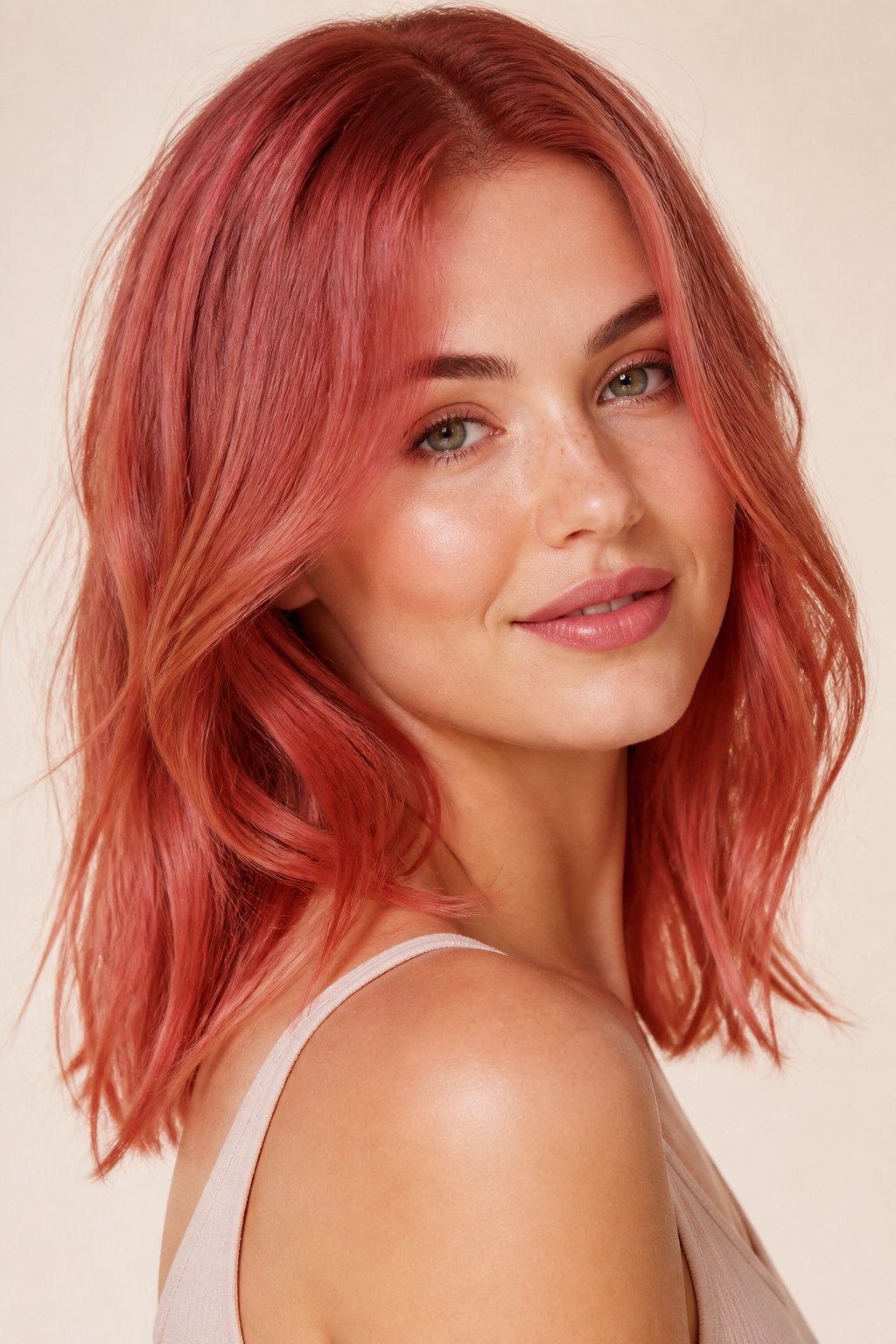 A diluted, pastel version of cherry red offers a softer, dreamier take on the shade, often achieved by mixing a vivid cherry red dye with a clear or white toner base.
